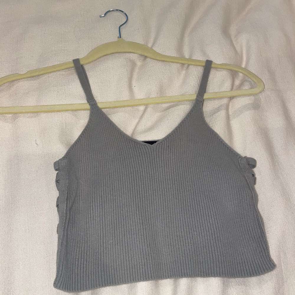Green crop tank. Runs extremely small